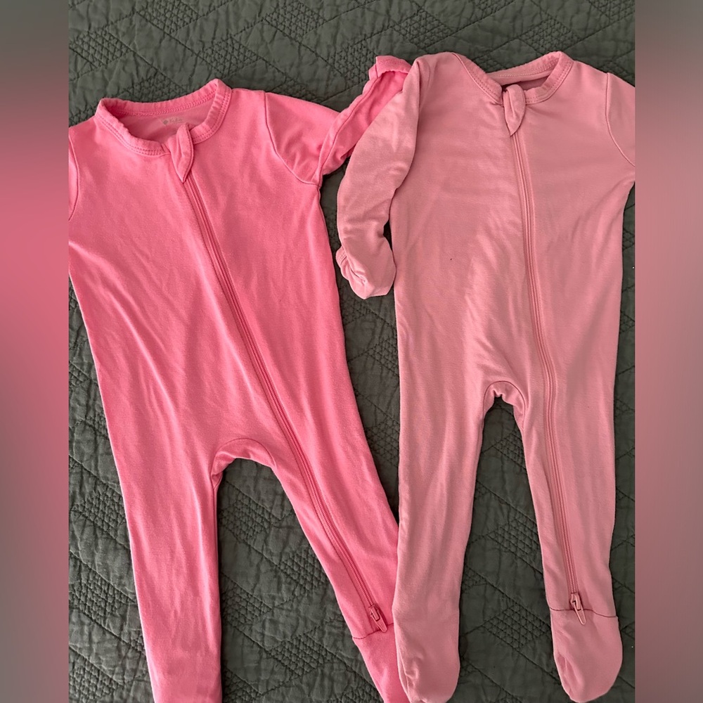 Kyte Baby Zip Rose/Crepe Footie BUNDLE